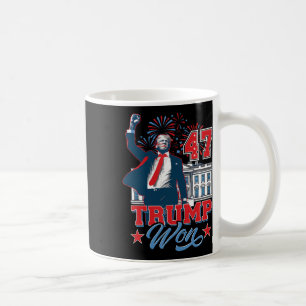 Trump Won 2024, få över det 47:e Vita huset före Kaffemugg
