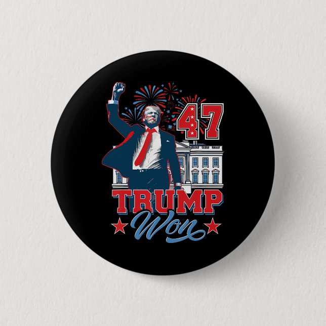 Trump Won 2024, få över det 47:e Vita huset före Knapp (Framsida)