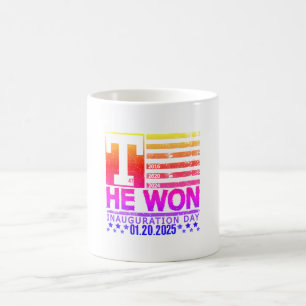 Trump Won 2024 Januari 20 2025 Invigningsdag Kaffemugg