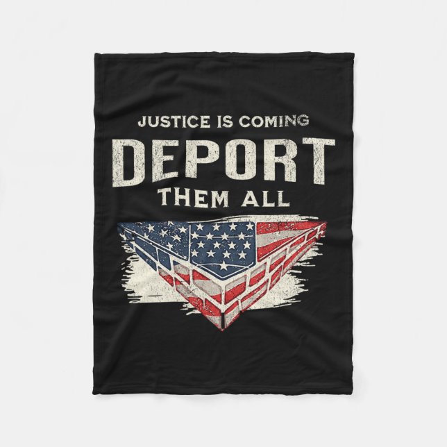 Trump Won 2024 Justice kommer att deportera dem al Fleecefilt (Framsidan)