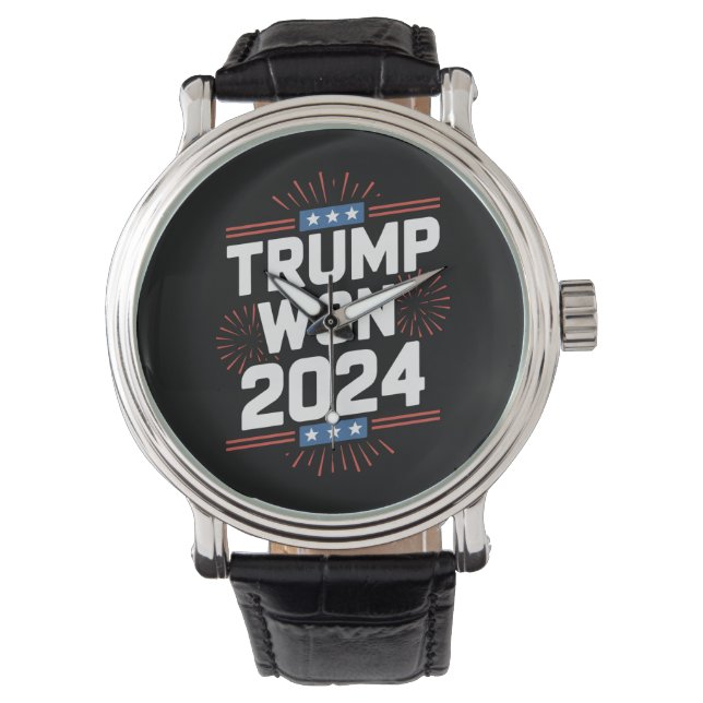 Trump Won 2024 President 47th of White House Armbandsur (Framsida)