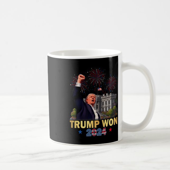 Trump Won 2024 President 47th of White House Donal Kaffemugg (Höger)