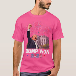 Trump Won 2024 President 47th of White House Donal T Shirt