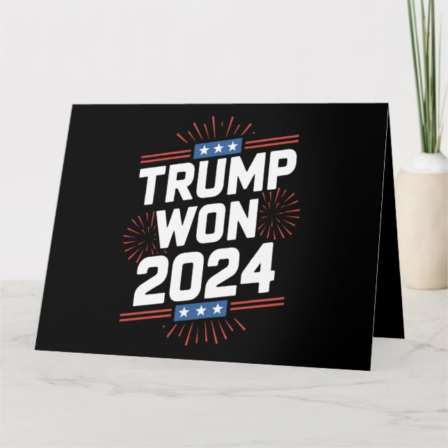 Trump Won 2024 President 47th of White House Kort (Framsida)