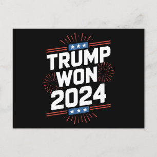 Trump Won 2024 President 47th of White House Vykort