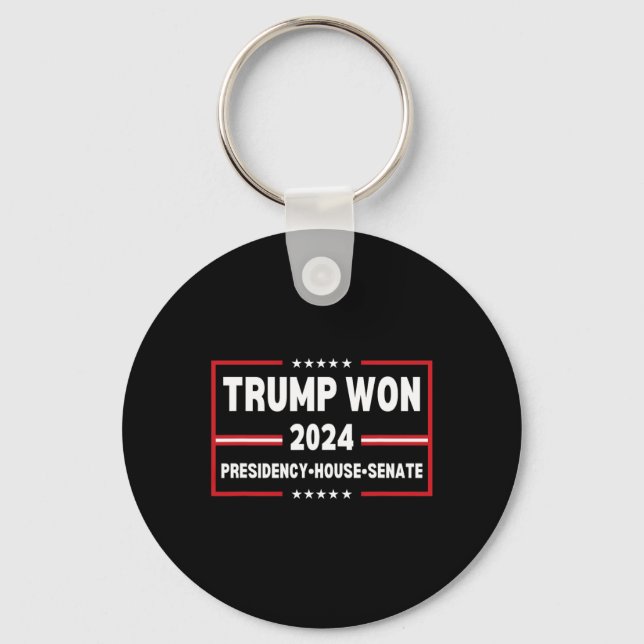 Trump Won 2024 Presidentens senat House Mega Repub Nyckelring (Framsida)