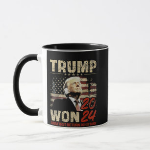 Trump Won 2024 Underbarare retur i historiken Mugg