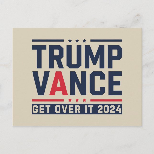 Trump Won 2024 Valordförande Trump Vance Vykort (Framsida)