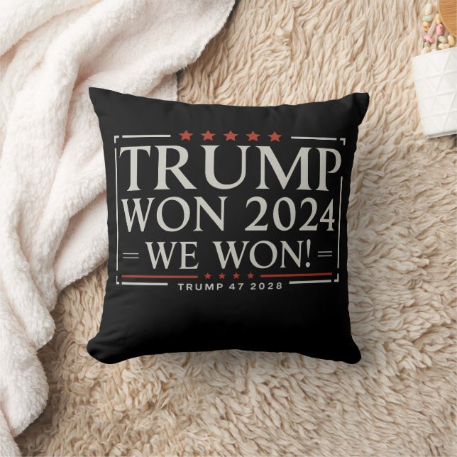 Trump Won 2024 We Won 47 2028 USA Kudde (Filt)