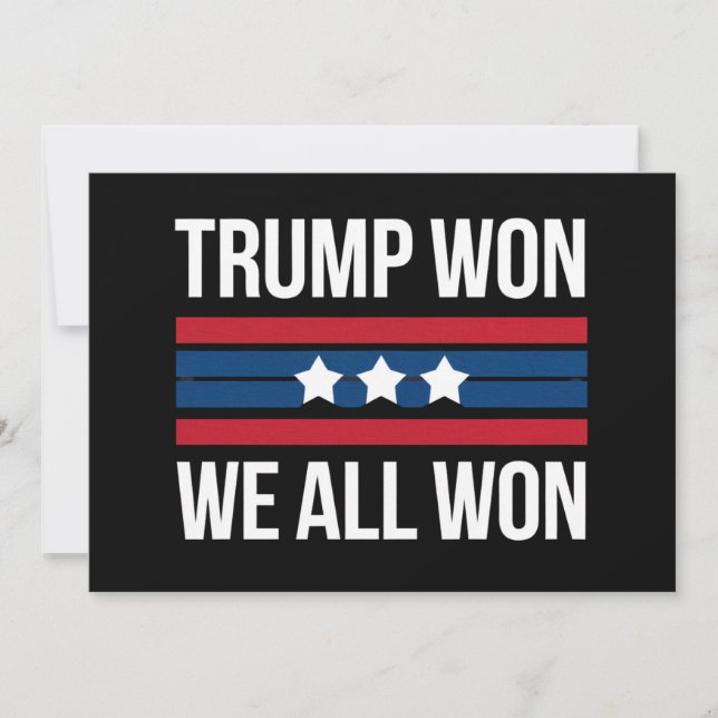 Trump Won All Won 2024 USA flagga Trump Won Inbjudningar (Framsida)