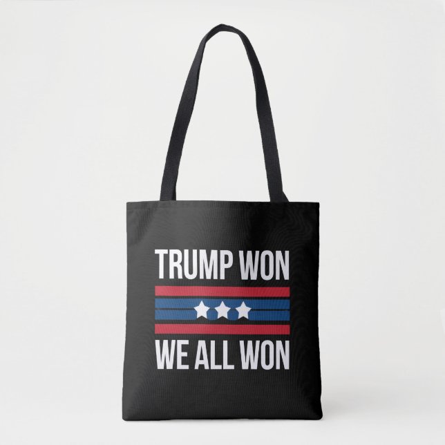 Trump Won All Won 2024 USA flagga Trump Won Tygkasse (Framsida)