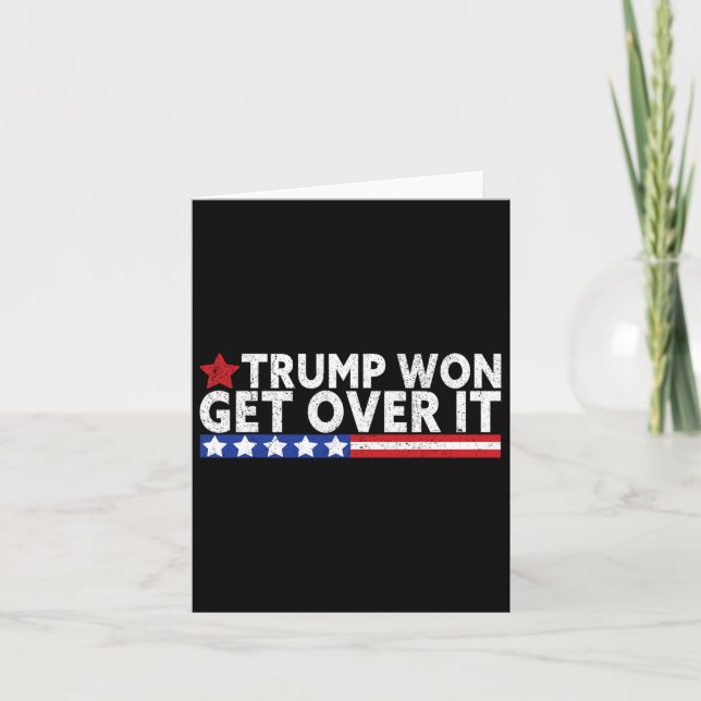 Trump Won, få över 2028 Flagga USA Kort (Framsida)