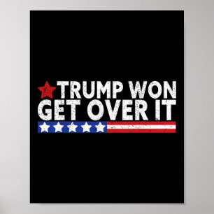 Trump Won, få över 2028 Flagga USA Poster