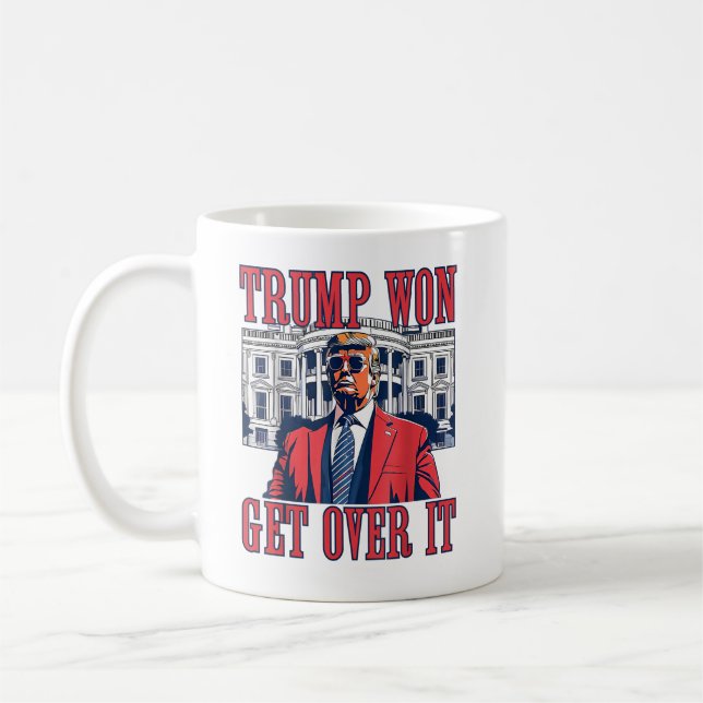 Trump Won - få över det 2024 President 47:e Kaffemugg (Vänster)