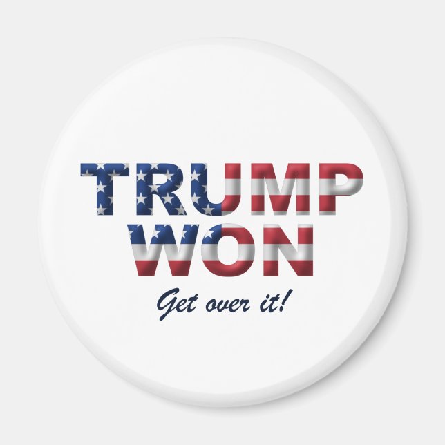 TRUMP WON Fridge Magnet (Framsidan)