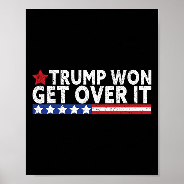 Trump Won Get Over It 2025 Flag Usa  Poster (Framsidan)