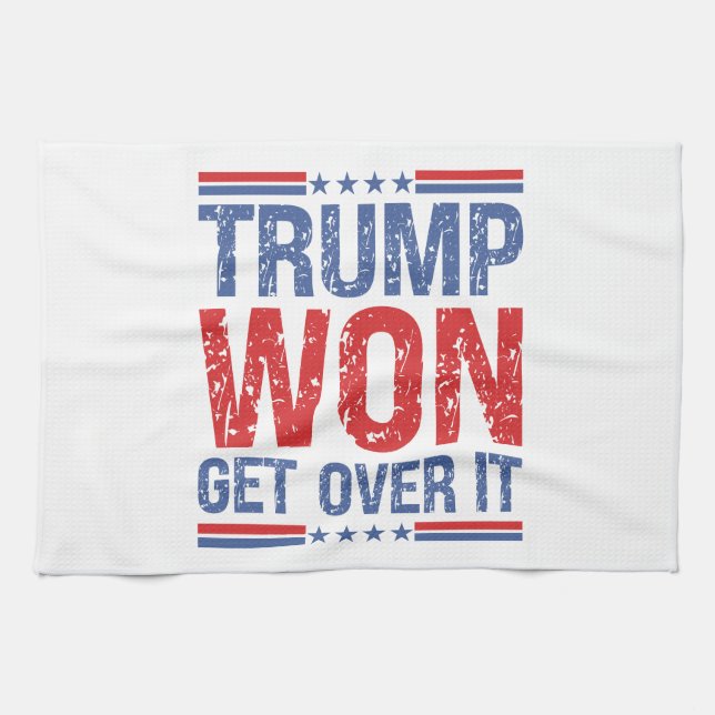Trump Won, kom över den Kökshandduk (Horisontell)