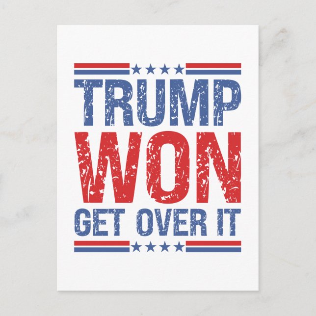 Trump Won, kom över den Vykort (Framsida)
