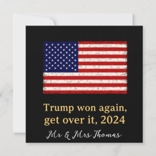 Trump Won (kör över 2024 års stativ med trumma) Inbjudningar