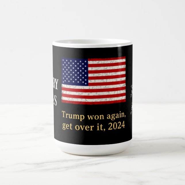 Trump Won (kör över 2024 års stativ med trumma) Kaffemugg (Center)