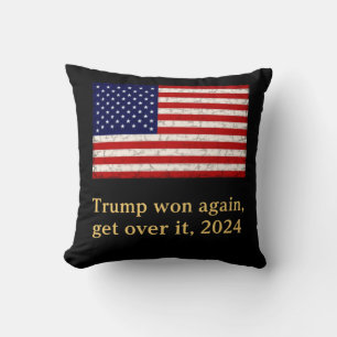 Trump Won (kör över 2024 års stativ med trumma) Kudde