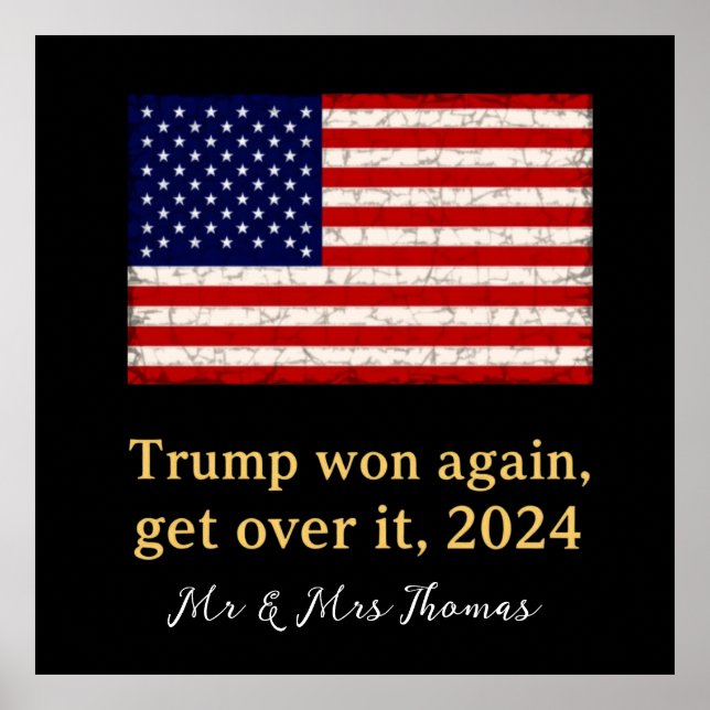 Trump Won (kör över 2024 års stativ med trumma) Poster (Framsidan)