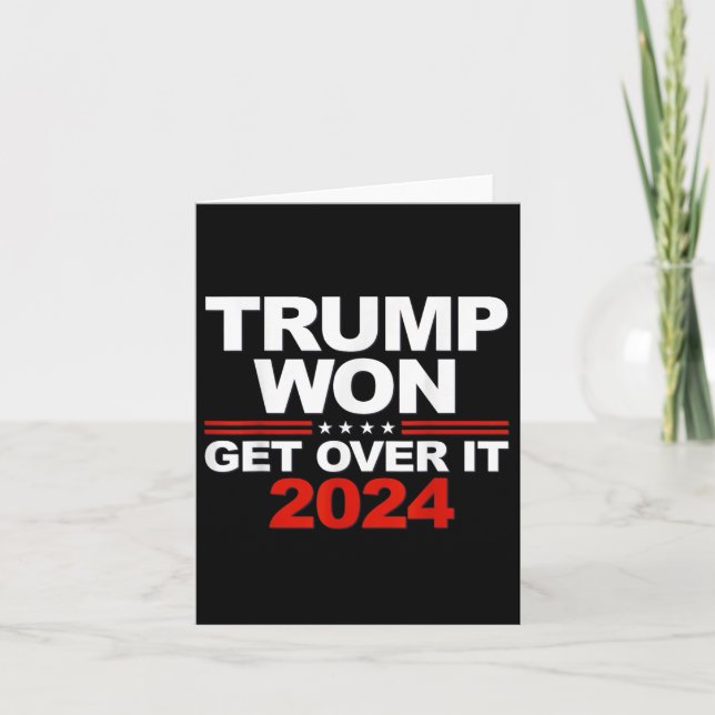Trump Won, kör över den andra tidsperioden 2024 Kort (Framsida)