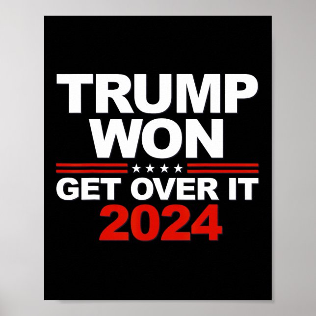 Trump Won, kör över den andra tidsperioden 2024 Poster (Framsidan)