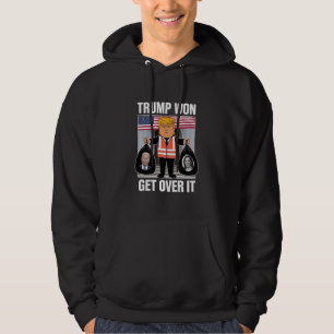 Trump Won, kör över Maga Won-valet 2024 Hoodie
