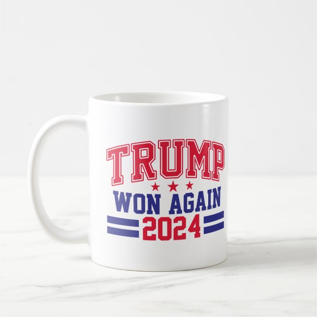 Trump Won (nytt) 2024 Kaffemugg (Vänster)