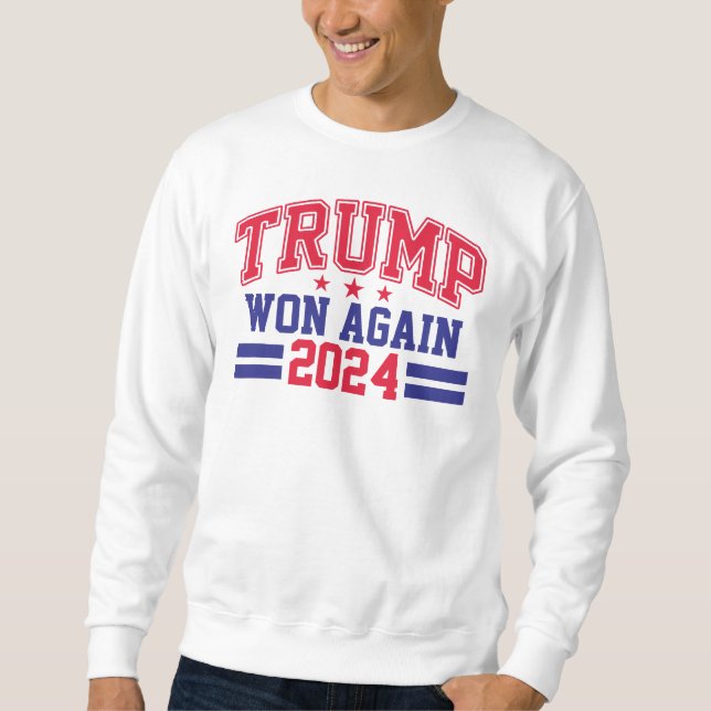 Trump Won (nytt) 2024 Lång Ärmad Tröja (Framsida)