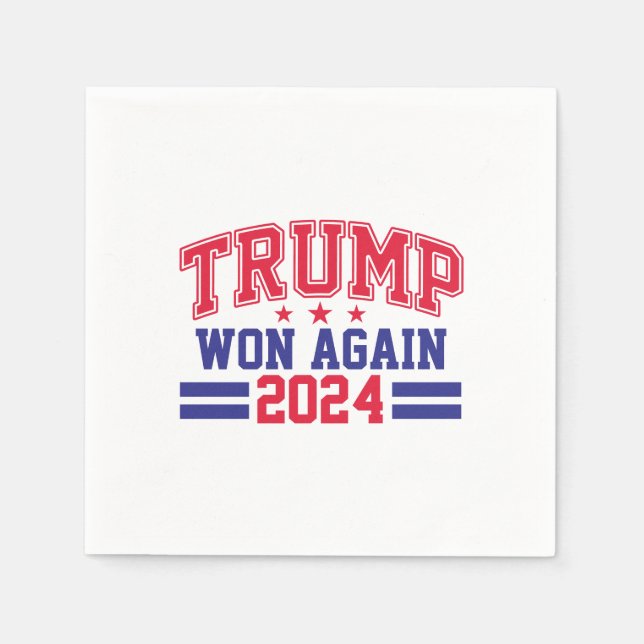 Trump Won (nytt) 2024 Pappersservett (Framsidan)