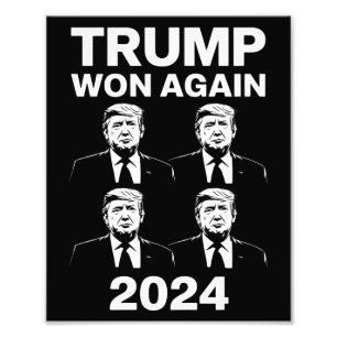 Trump Won (nytt 2024) Valinvigningsdag 47 Fototryck