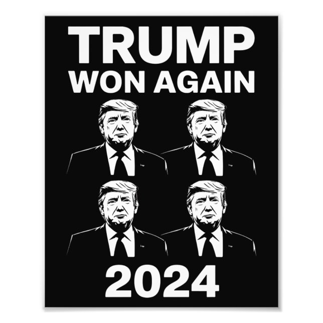 Trump Won (nytt 2024) Valinvigningsdag 47 Fototryck (Framsidan)