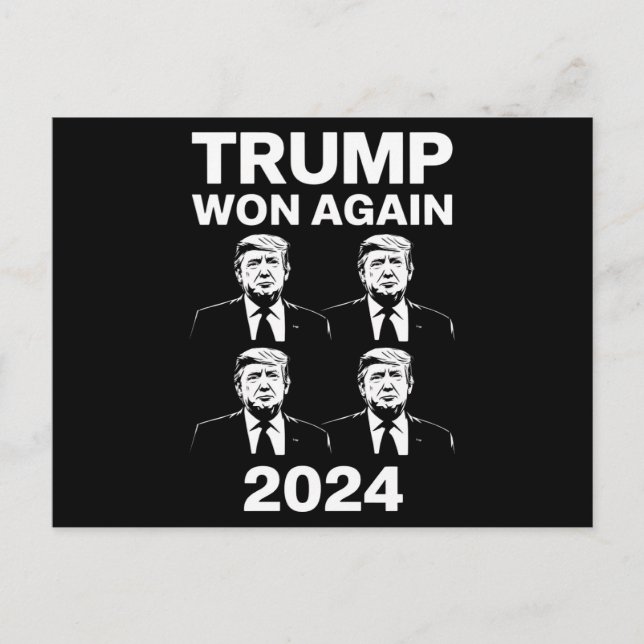 Trump Won (nytt 2024) Valinvigningsdag 47 Vykort (Framsida)