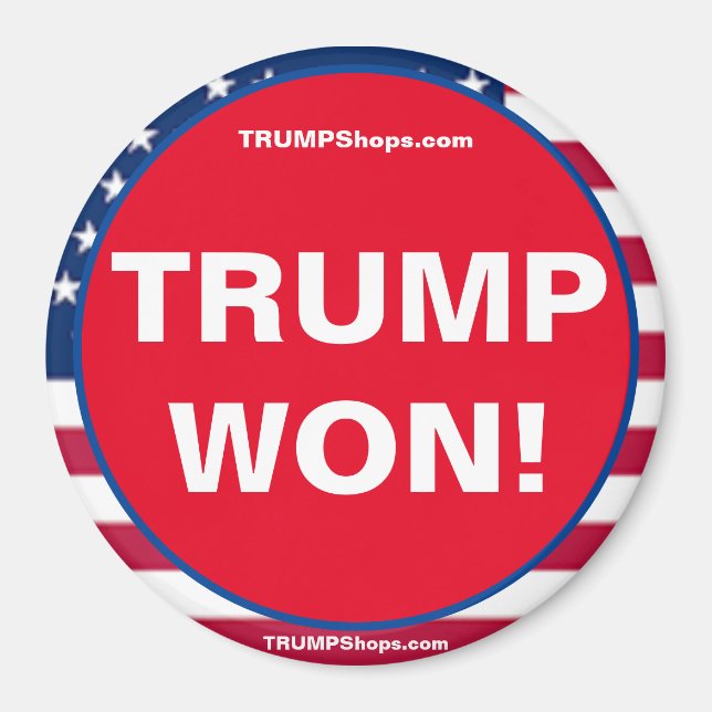 TRUMP WON! Patriotic Magnet (Framsidan)