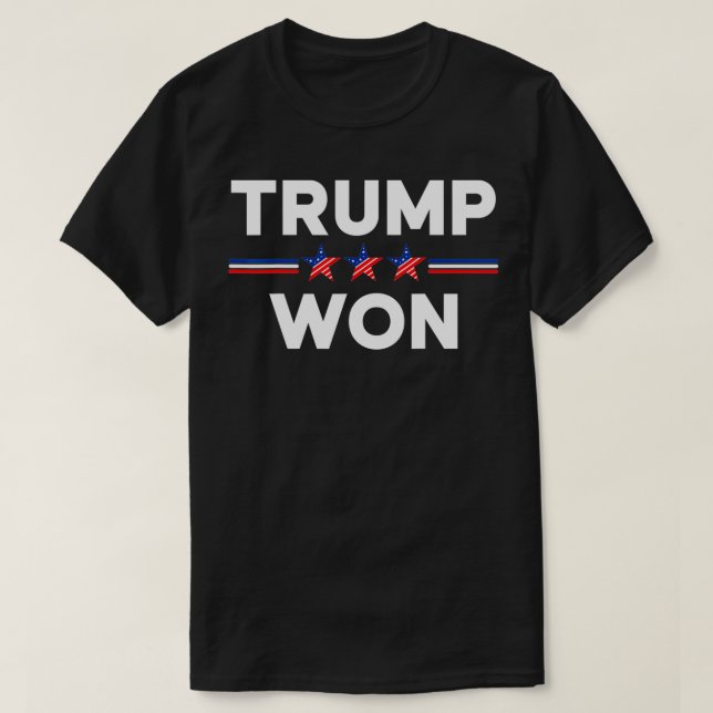 Trump Won Pro Trump 2024 Konservativ Republican  T Shirt (Design framsida)