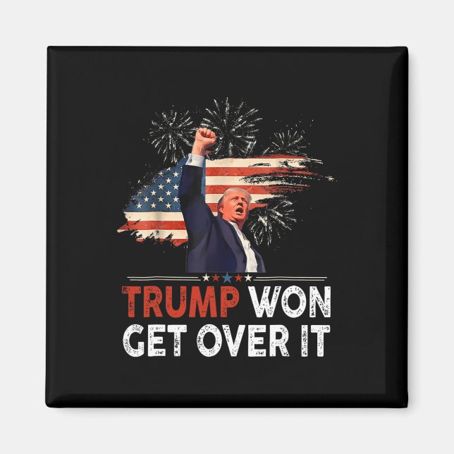 Trump Won, ta över 2024 Donald Trump Won 2024 Magnet (Framsidan)