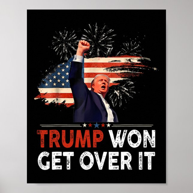 Trump Won, ta över 2024 Donald Trump Won 2024 Poster (Framsidan)