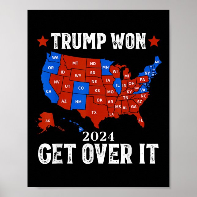 Trump Won - ta över valet 2024 47:e talman Poster (Framsidan)