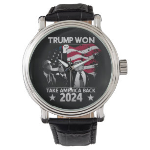 Trump Won (trump Won) Ta Amerika tillbaka 2024 Armbandsur