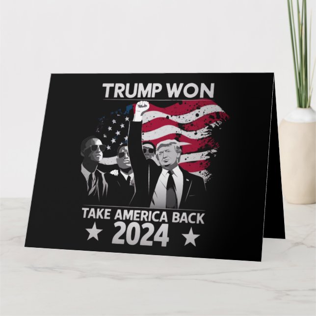 Trump Won (trump Won) Ta Amerika tillbaka 2024 Kort (Framsida)