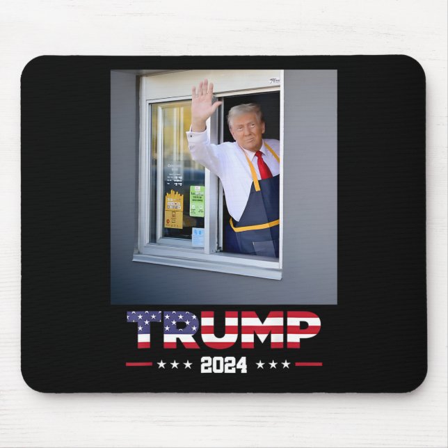 Trump Works Drive-thru Trump Serverar Pommes Frite Musmatta (Framsidan)
