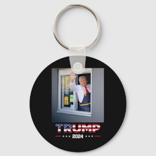 Trump Works Drive-thru Trump Serverar Pommes Frite Nyckelring