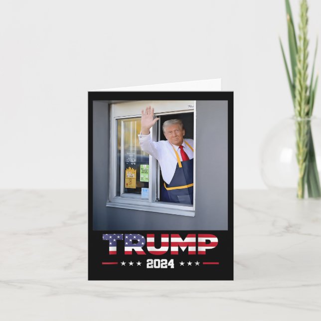Trump Works Drive Trump Serving Fransk Fries Kort (Framsida)