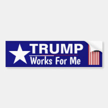 Trump Works för me Bumper-etikett