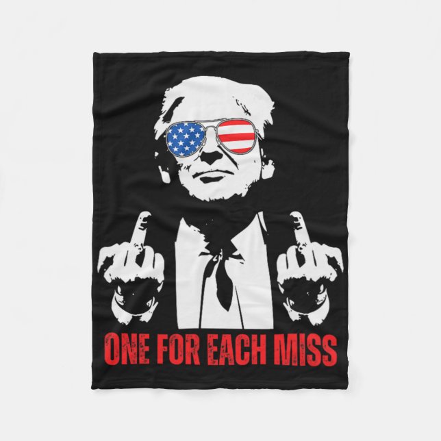 Trump You Missed Again Funny Trump Won Trump 2025  Fleecefilt (Framsidan)