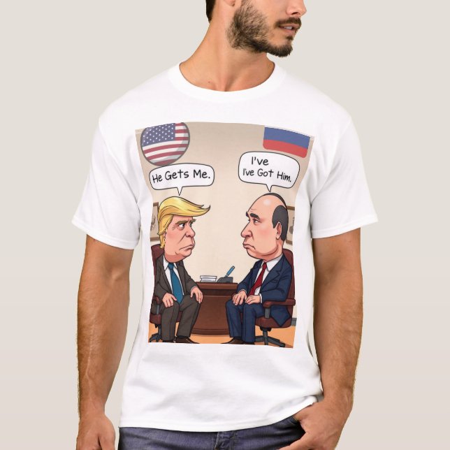 Trump Zelensky Meeting T-Shirt (Framsida)