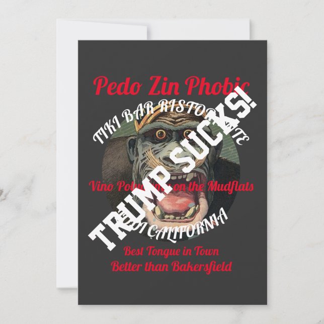 Trump Zin Fobisk Tiki Bar Ristorante Lodi CA Inbjudningar (Framsida)