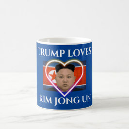Trumpa Kärlek Kim Jong Un Kaffemugg